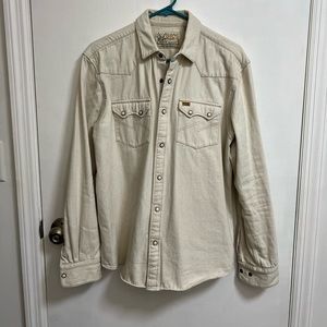 HOWLER BROTHERS Dust Up Denim Snapshirt - Medium